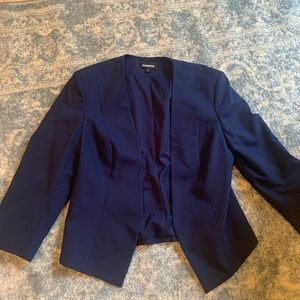 Bright Navy Blue Cropped Blazer